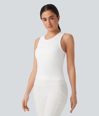 OneForm Seamless Flow Racerback Built-in Bra Yoga Tank Top