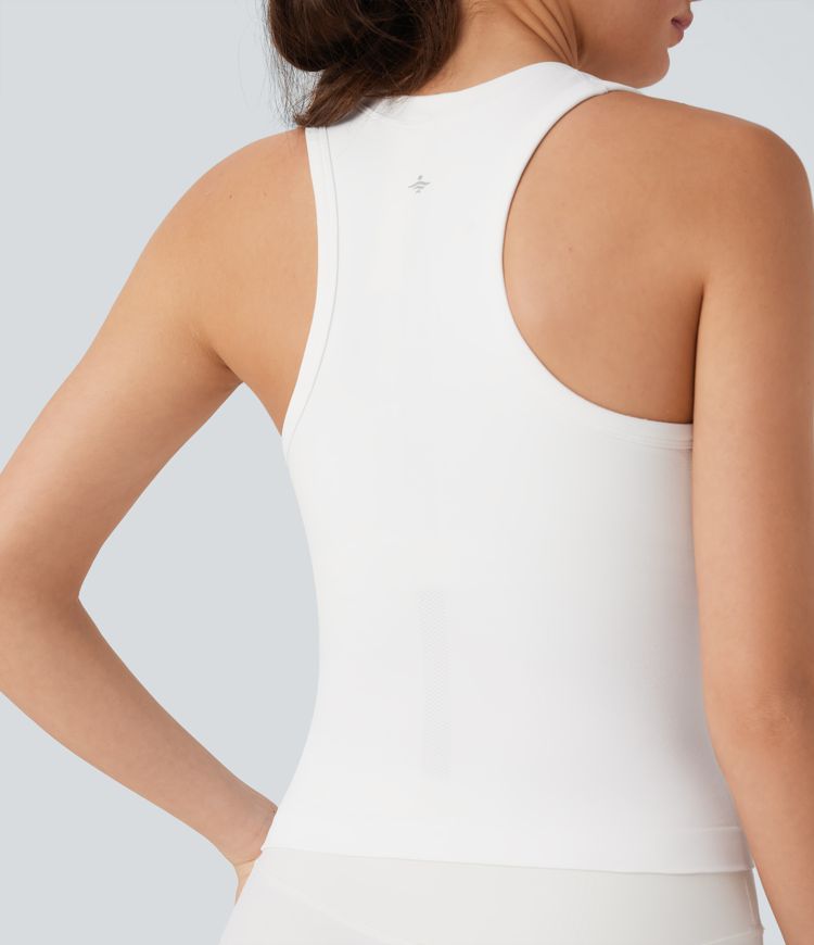 Seamless Flow Racerback Built-in Bra Yoga Tank Top