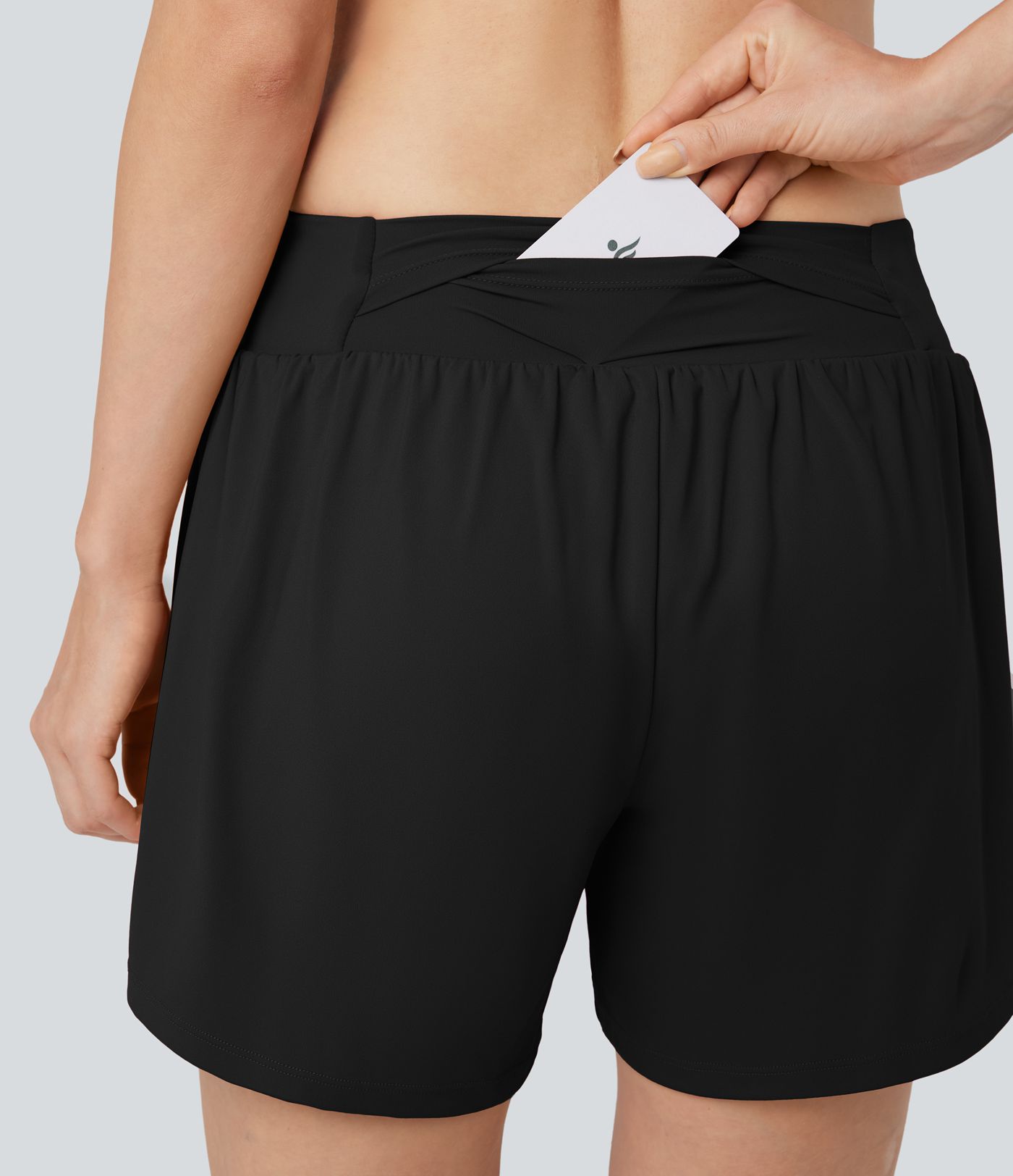 SoftlyZero™ Luftige Kurze Hose mit niedrigerer Taille und Kühleffekt 5'' mit Taschen
