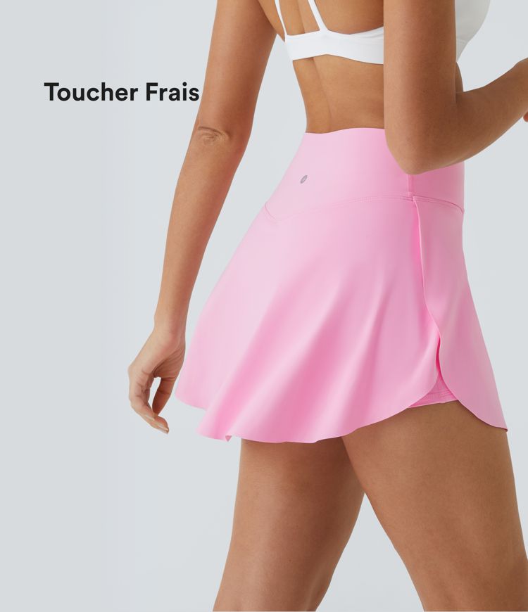 Softlyzero™ Airy Jupe de Tennis 2-en-1 à Poches Latérales Croisées Toucher Frais - Lucid - Longueur Plus 