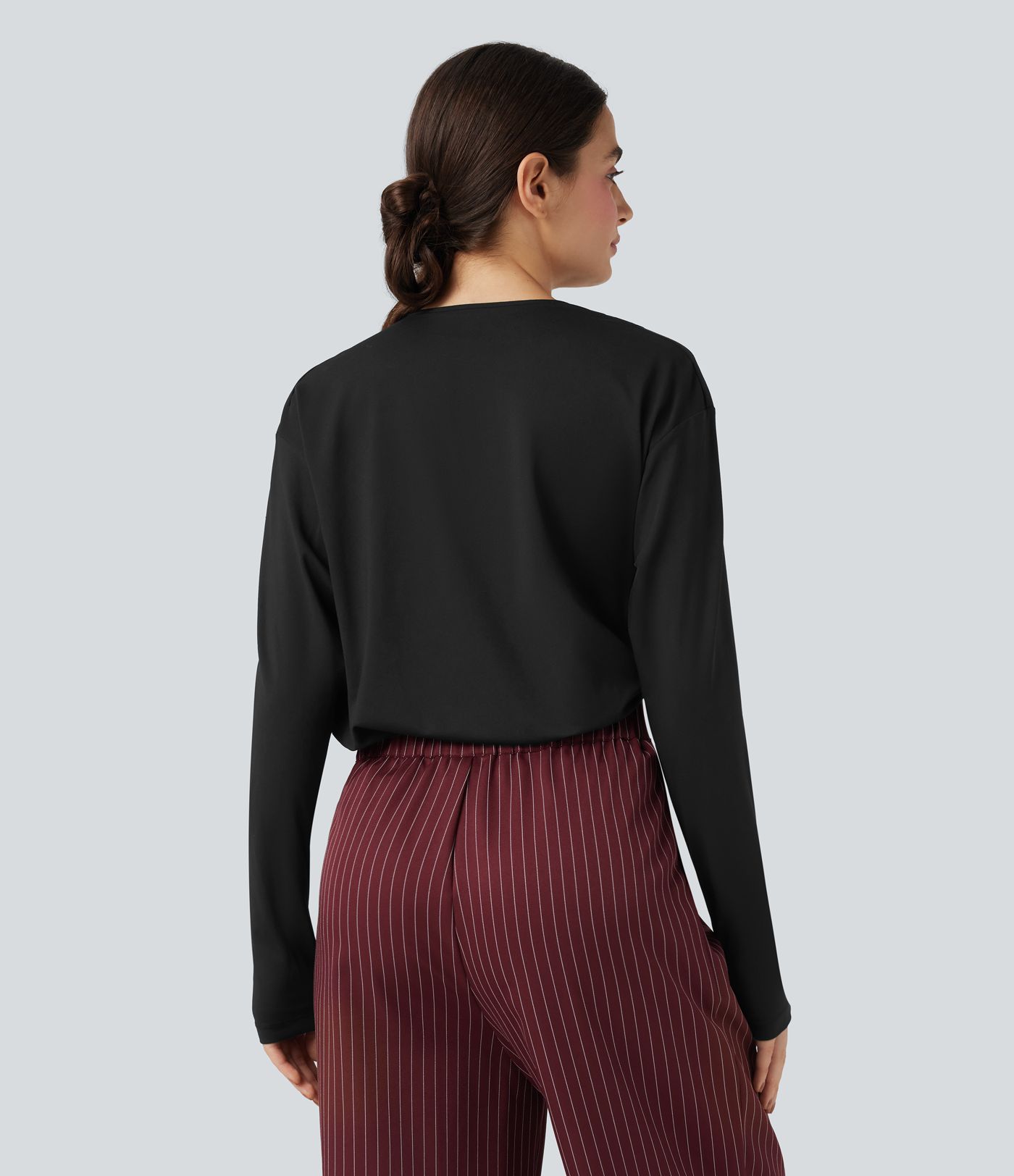 カウルネック長袖ワークトップ