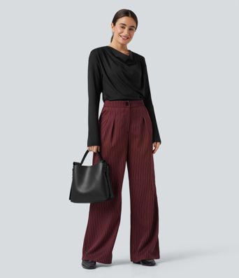 カウルネック長袖ワークトップ