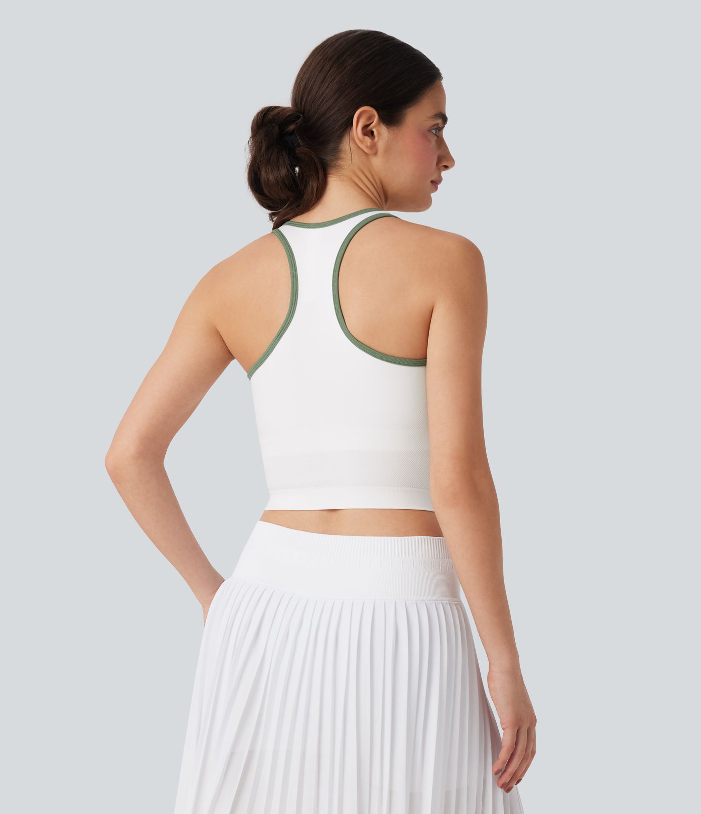 OneForm Seamless Flow Color Block Letter Yoga Tank Top