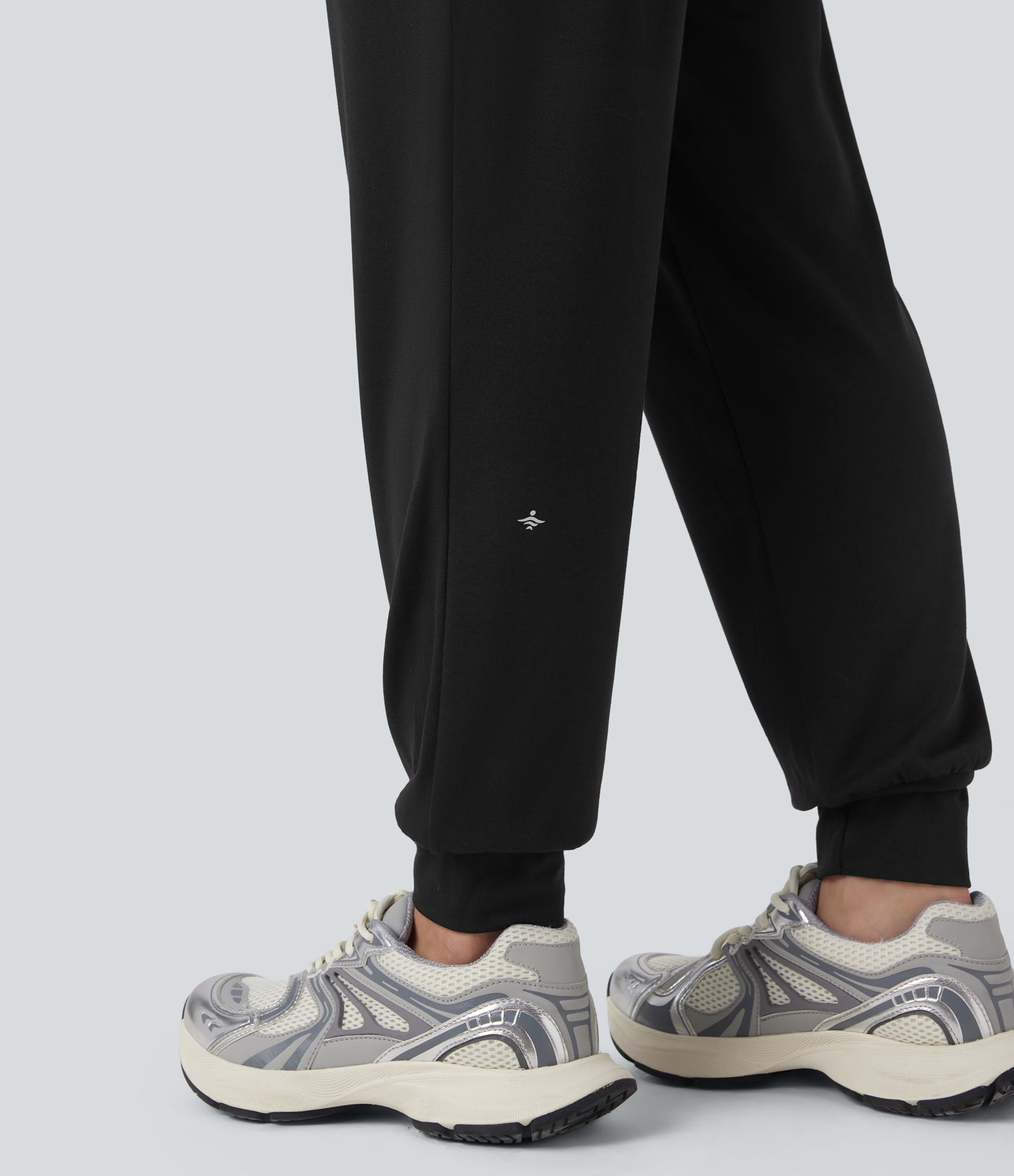 High Waisted Ruched Heathered Yoga Joggers with Pockets
