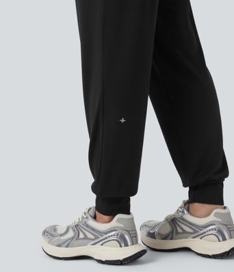 High Waisted Ruched Heathered Yoga Joggers with Pockets