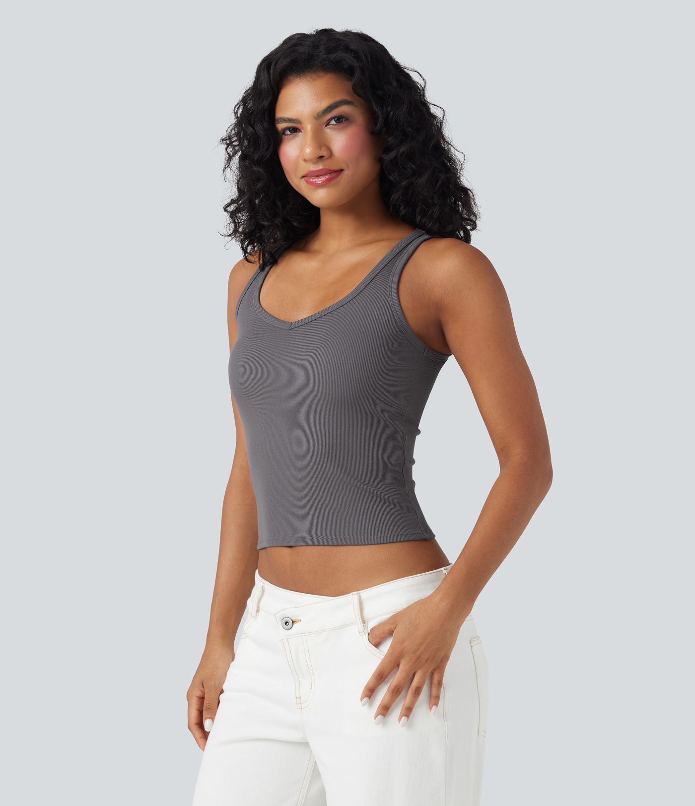 Ribbed Casual Tank Top