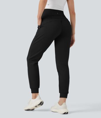 DayStretch Mid Rise Tummy Control Running Joggers with Pockets