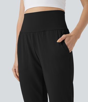DayStretch Mid Rise Tummy Control Running Joggers with Pockets