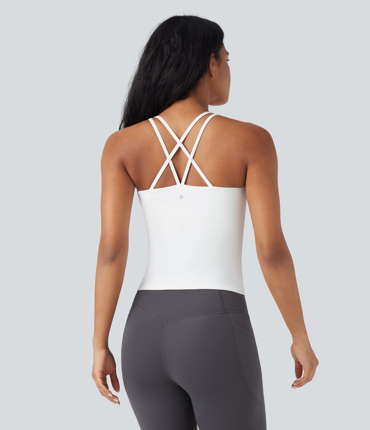 Débardeur de Yoga SoftlyZero™ à Double Bretelles Croisées dans le Dos - Longueur Plus Longue