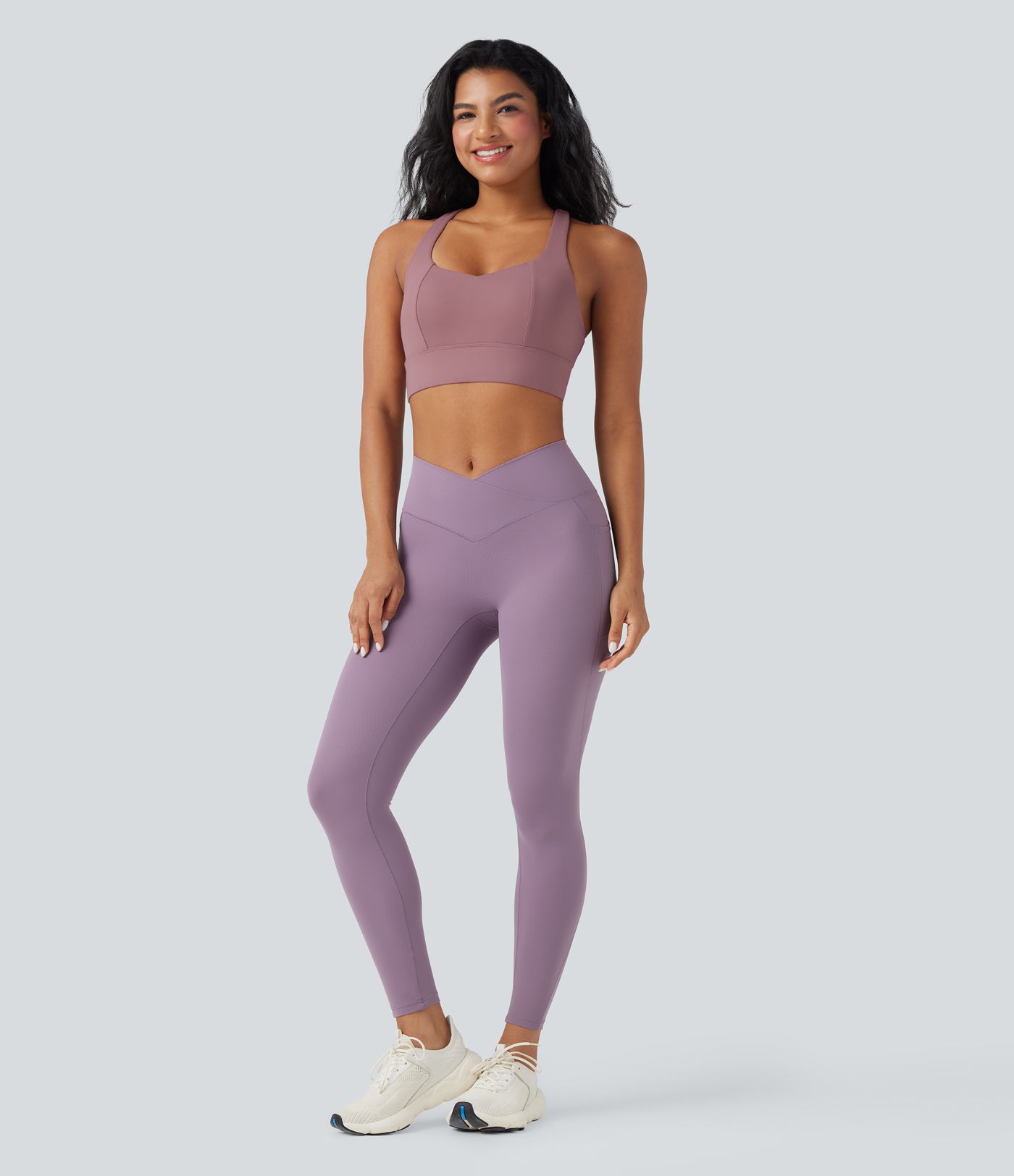 Brassière de yoga légère à dos nageur croisé pour sports