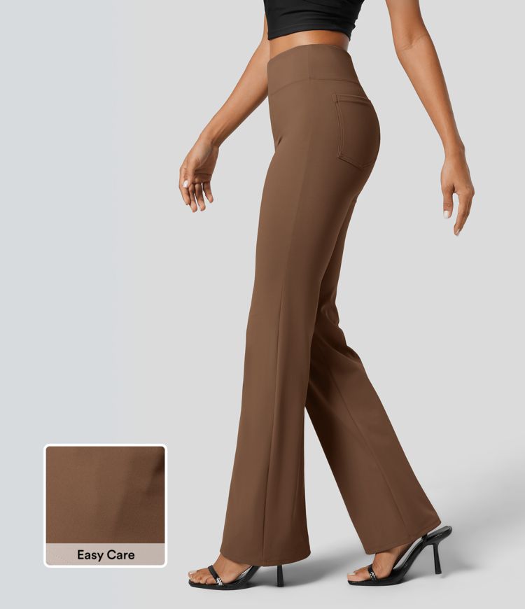 Halara Flex™ High Waisted Back Side Pocket Slight Flare Work Pants