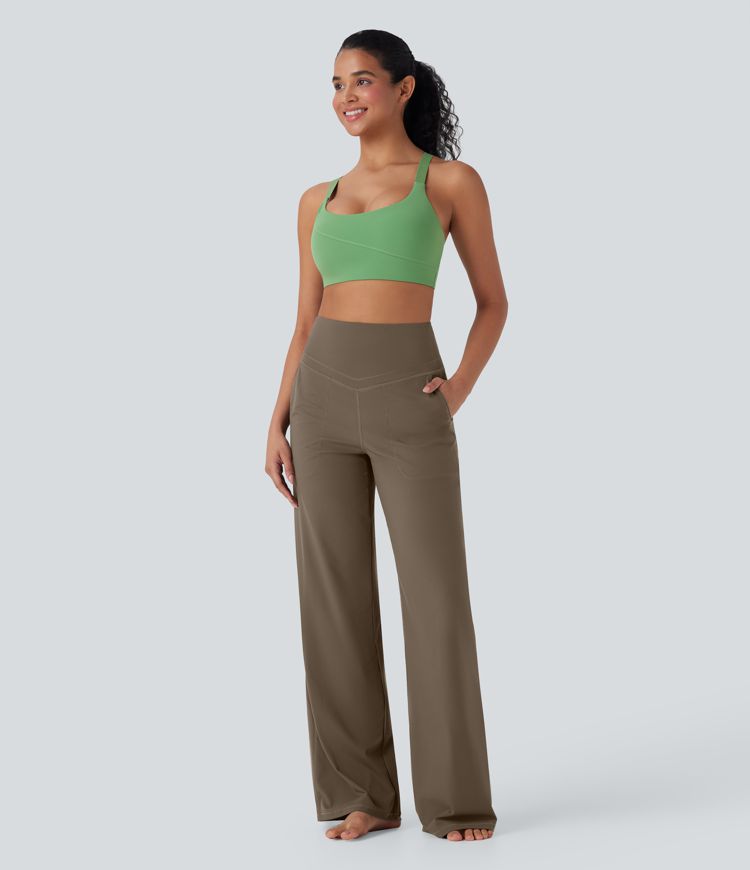 Halara UltraSculpt™ High Waisted Tummy Control Straight Leg Yoga Pants with Pockets