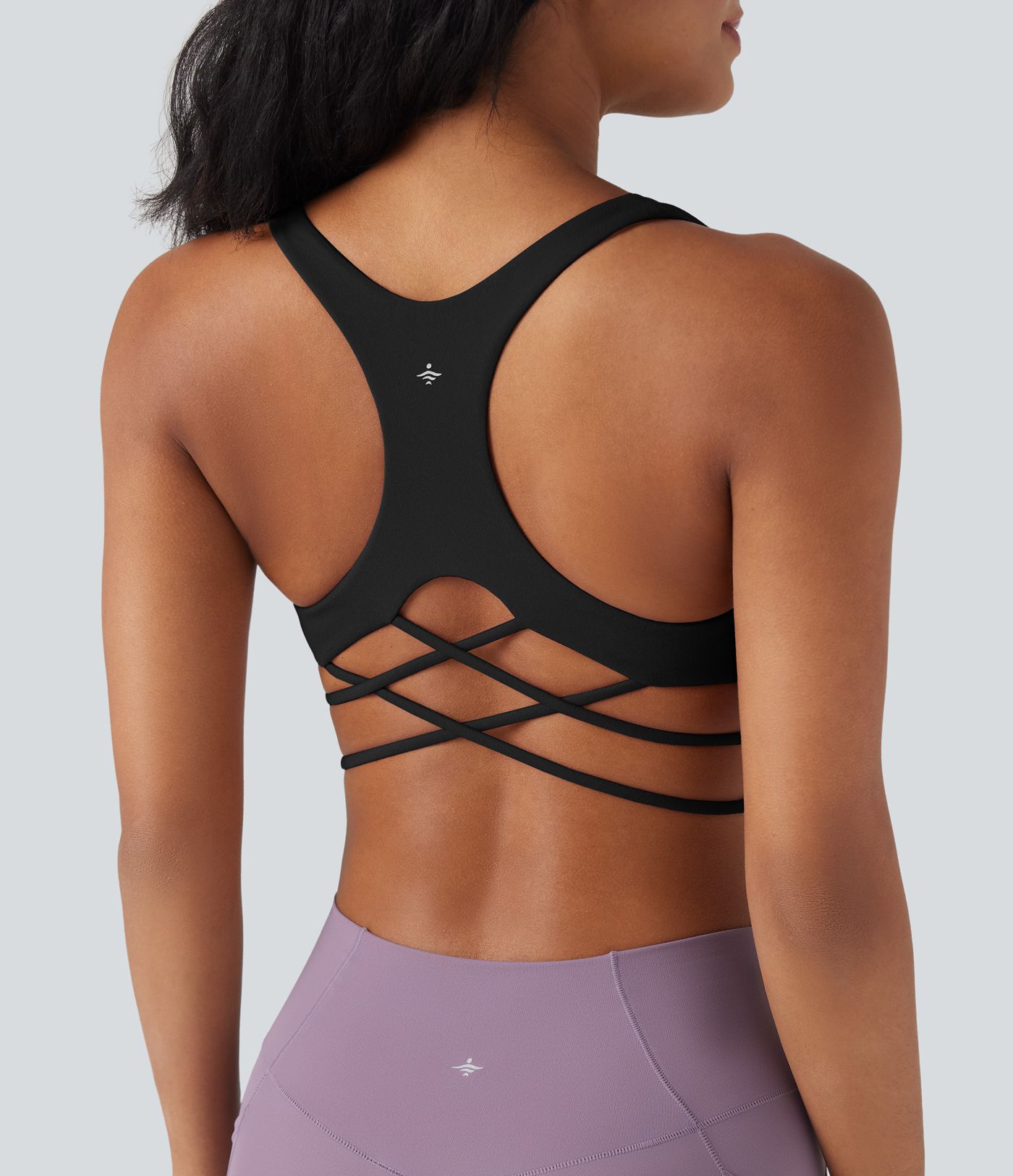 Light Support Racerback Crisscross Yoga Sports Bra