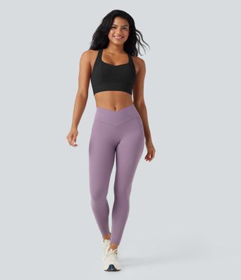 Light Support Racerback Crisscross Yoga Sports Bra