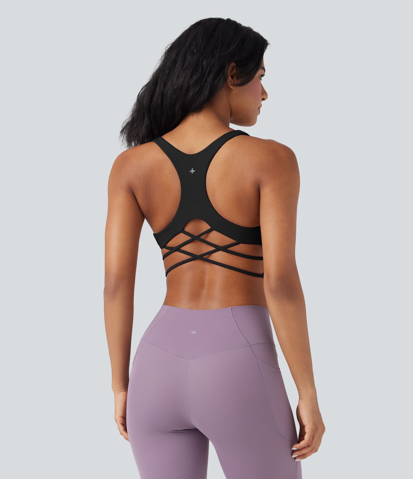 Light Support Racerback Crisscross Yoga Sports Bra