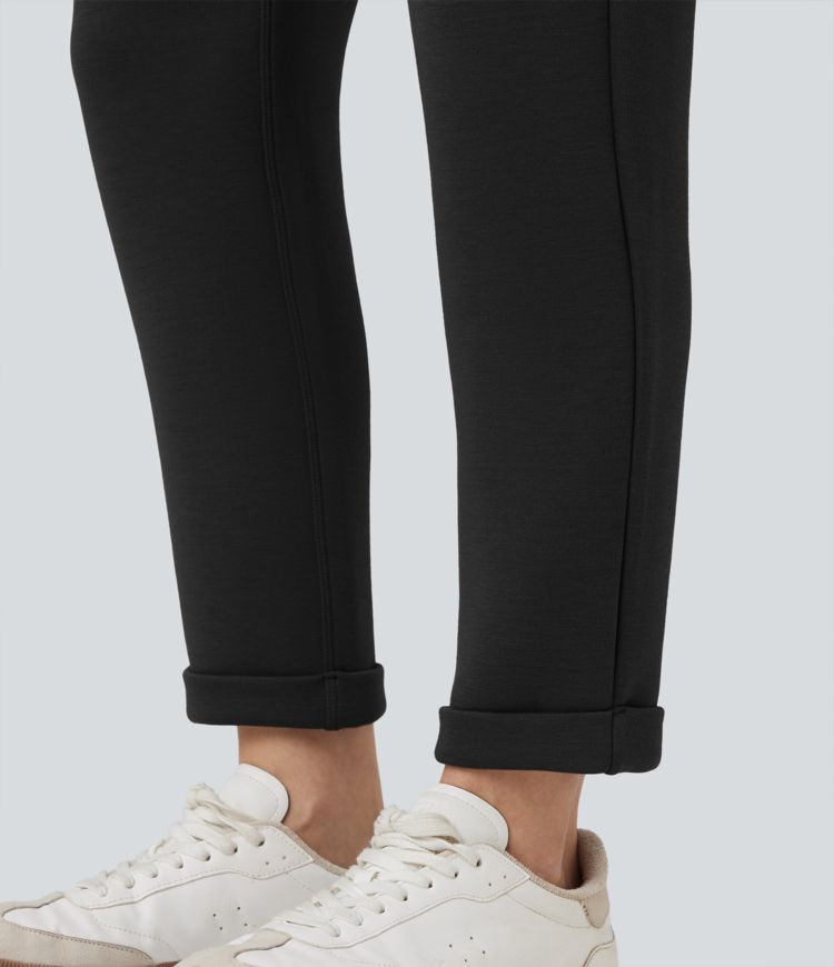 Pantalon décontracté SpacerTek™ taille haute, ourlet roulotté, coupe fuselée, avec cordon de serrage et poches