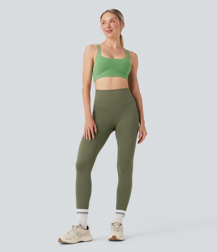 SpeedWave™ SoCinched Legging de Controle Taille Haute avec Poches, Effet Sculptant, Mesh Contrastant et Séchage Rapide pour l'Entraînement