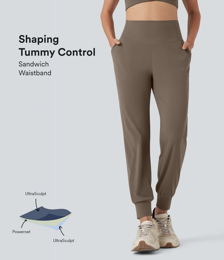 Halara UltraSculpt™ SoCinched High Waisted Tummy Control Yoga Joggers with Pockets