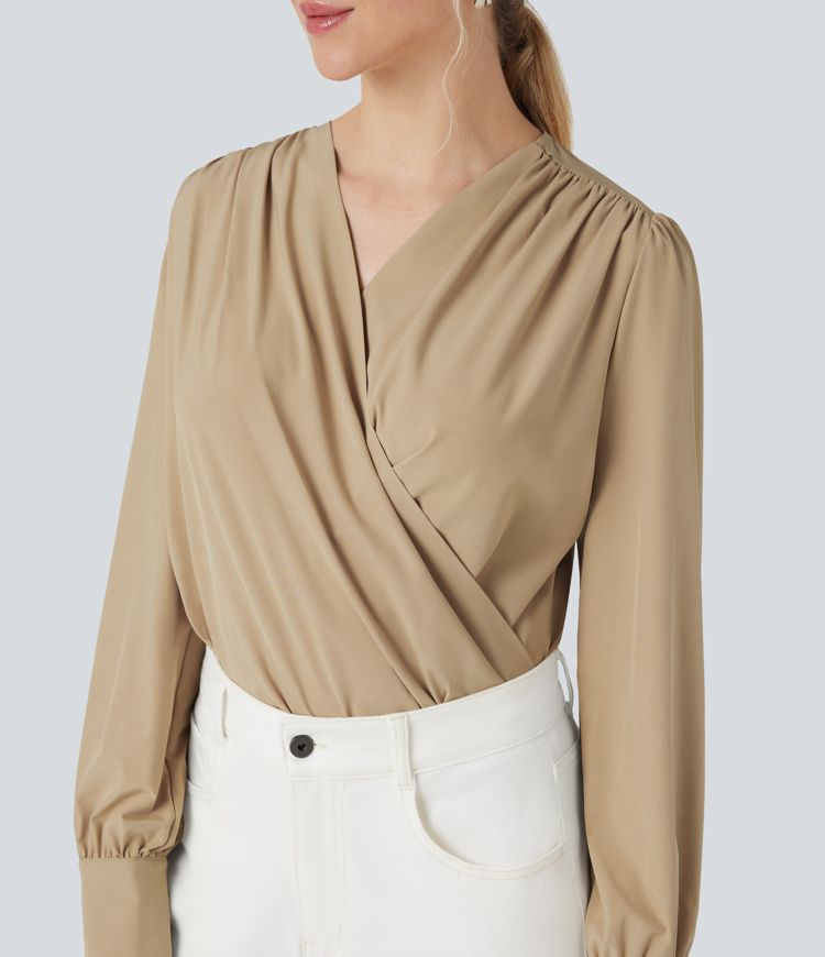 Body tailleur Breezeful™ col V croisé manches longues séchage rapide