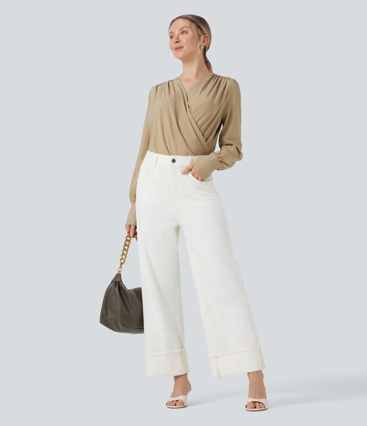 Body tailleur Breezeful™ col V croisé manches longues séchage rapide