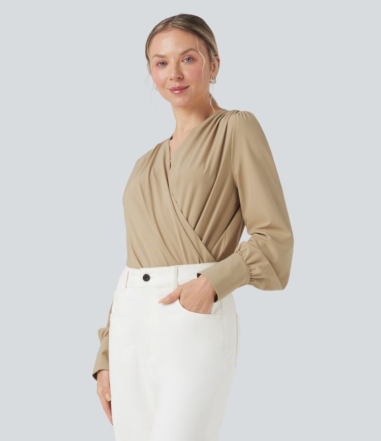 Body tailleur Breezeful™ col V croisé manches longues séchage rapide