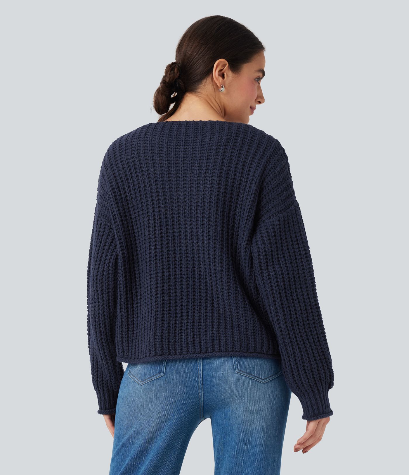 Button Fly Relaxed Casual Cardigan with Pockets