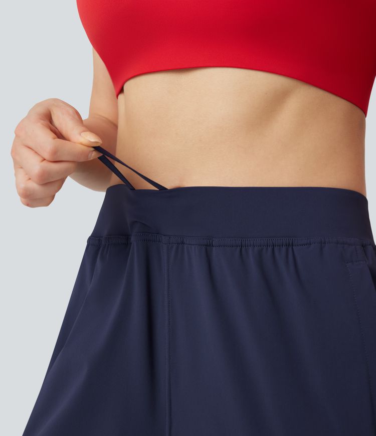 Workout-Jogginghose mit mittelhohem Bund und mehreren Taschen - schnelltrocknend