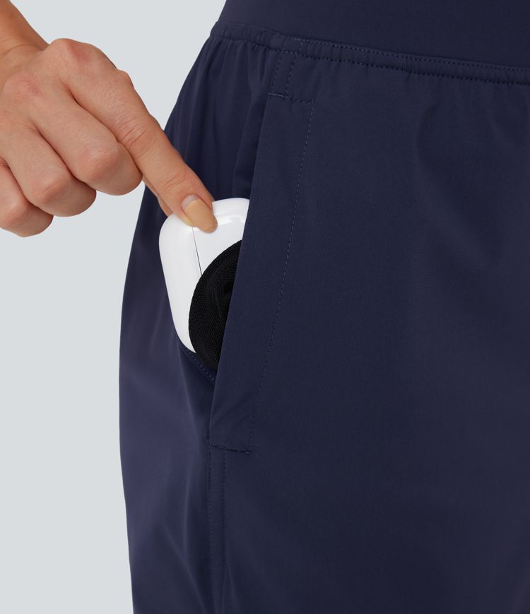 Workout-Jogginghose mit mittelhohem Bund und mehreren Taschen - schnelltrocknend