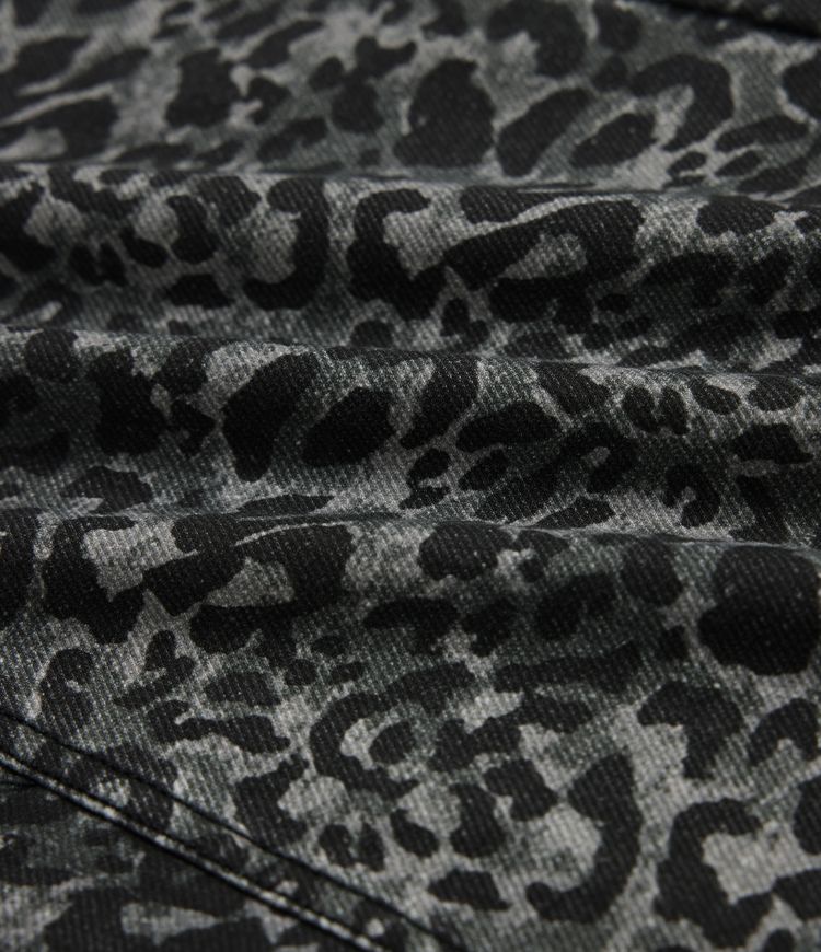 Jean Halara Flex™ coupe droite imprimé léopard taille haute avec poches