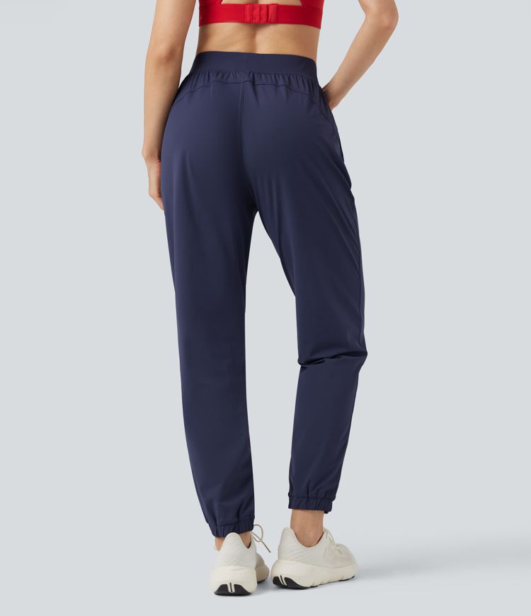 Workout-Jogginghose mit mittelhohem Bund und mehreren Taschen - schnelltrocknend