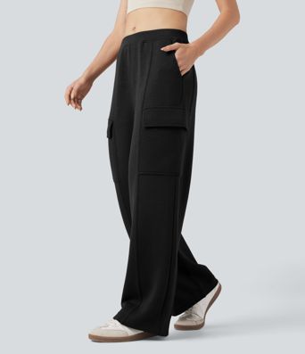 SpacerTek™ Mid Rise Casual Straight-leg Pants with Pockets