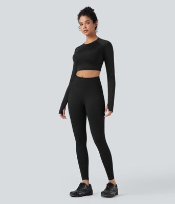 OneForm - 7/8-Yoga-Leggings mit hohem Bund, Bauchontrolle und nahtlosem Flow - Po-Lifting