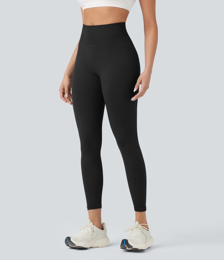 Seamless Flow High Waisted 7/8 Yoga Leggings