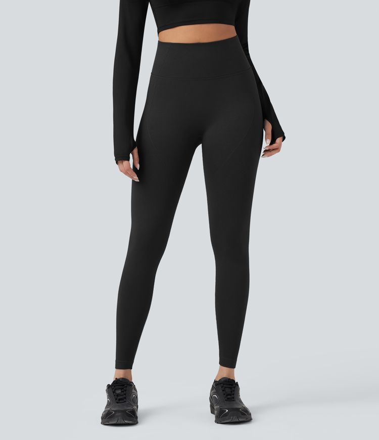 Seamless Flow High Waisted Tummy Control Butt Lifting Yoga 7/8 Leggings
