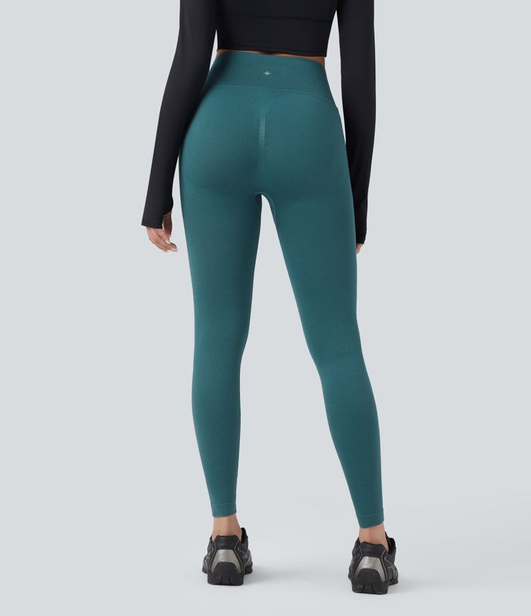 Seamless Flow High Waisted Tummy Control Butt Lifting Yoga 7/8 Leggings