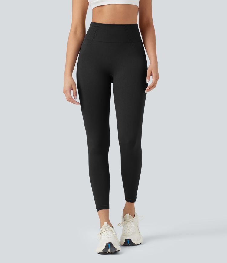 Seamless Flow High Waisted 7/8 Yoga Leggings