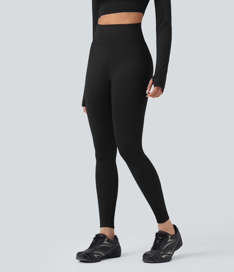 Seamless Flow High Waisted Tummy Control Butt Lifting Yoga 7/8 Leggings