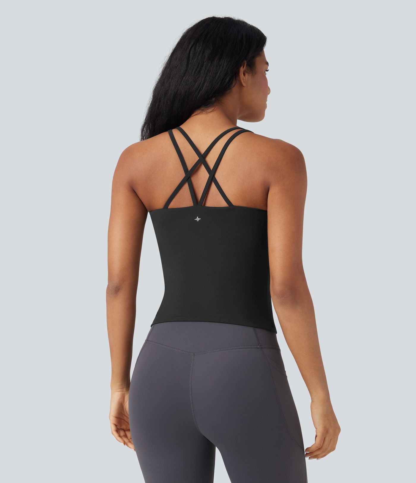 SoftlyZero™ Plush Double Straps Crisscross Back Yoga Tank Top-Longer Length