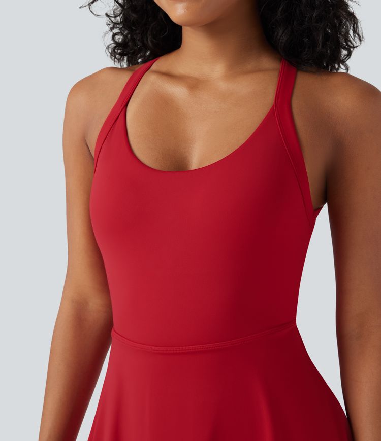 Robe de sport dos nu gainante galbante avec nœud au dos et poches - Easy Peasy SoftlyZero™