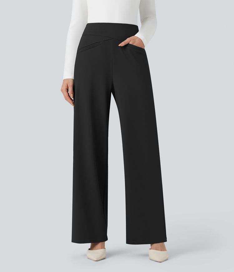 Halara Flex™ High Waisted Straight Leg Work Pants with Pockets