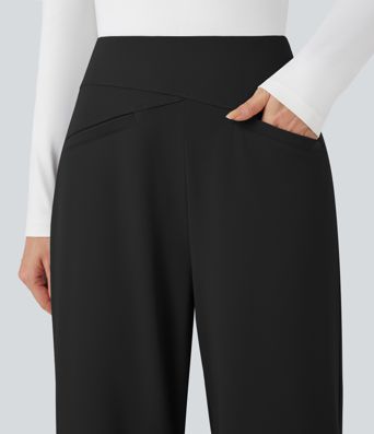 Halara Flex™ DayStretch High Waisted Straight Leg Work Pants with Pockets