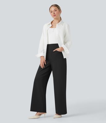 Halara Flex™ DayStretch High Waisted Straight Leg Work Pants with Pockets
