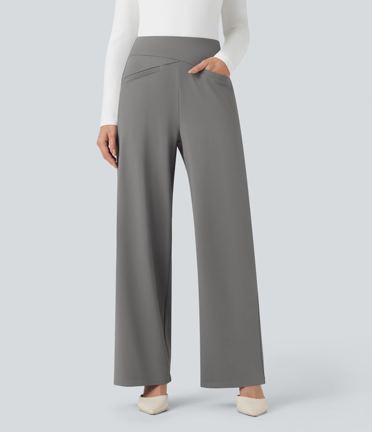 Halara Flex™ High Waisted Straight Leg Work Pants with Pockets