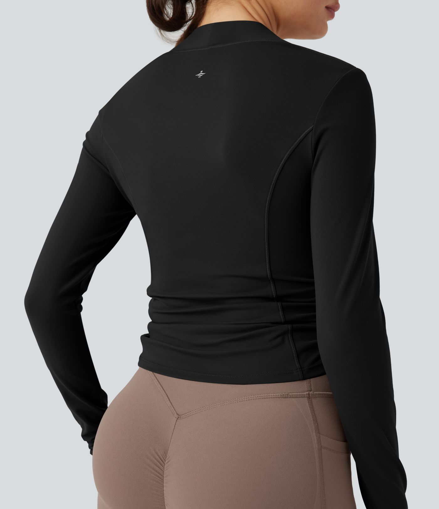 SoftlyZero™ Yoga Vest en Manches Longues avec Trou pour Pouce et Cordon de Serrage