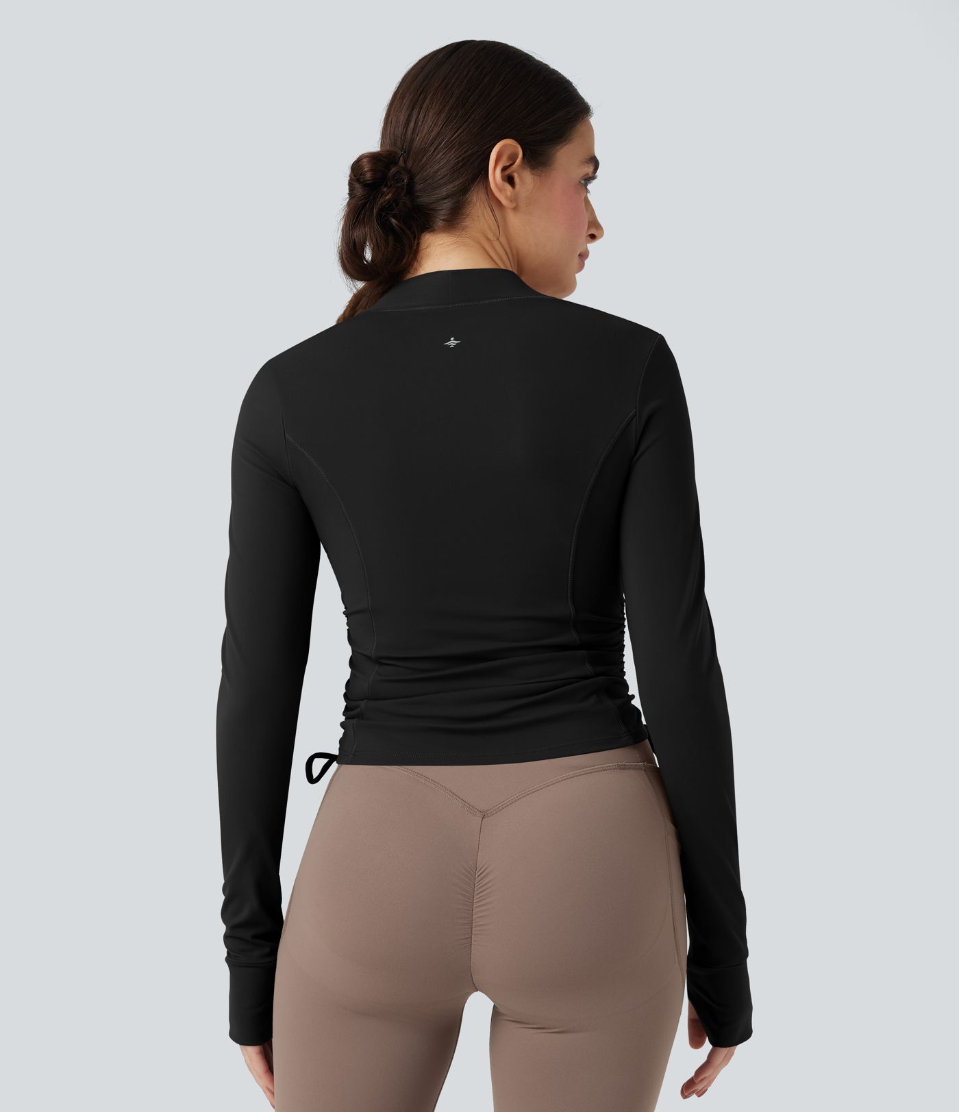 SoftlyZero™ Yoga Vest en Manches Longues avec Trou pour Pouce et Cordon de Serrage