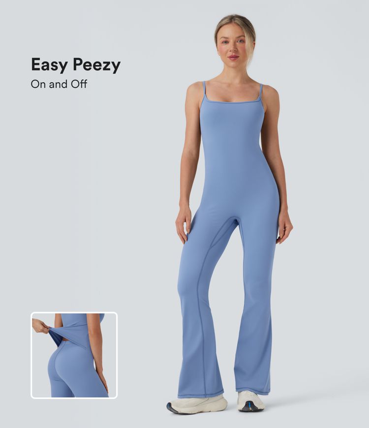 SoftlyZero™ Airy Built-in Bra Flare Yoga Cami Jumpsuit-Easy Peezy-UPF50+