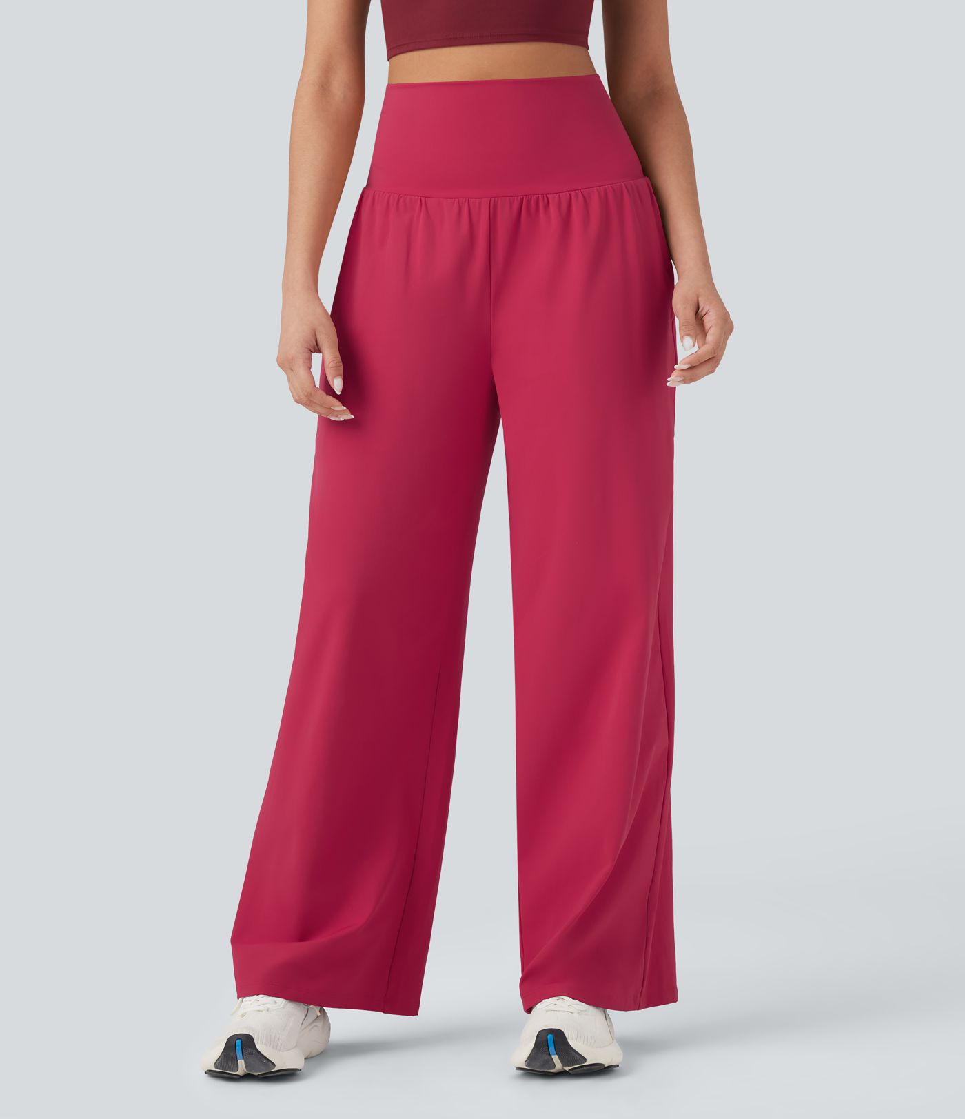 Softlyzero™ Airy - 2-in-1 Yogahose mit superhohem Bund, mehreren Taschen, Cool-Touch und geradem Bein