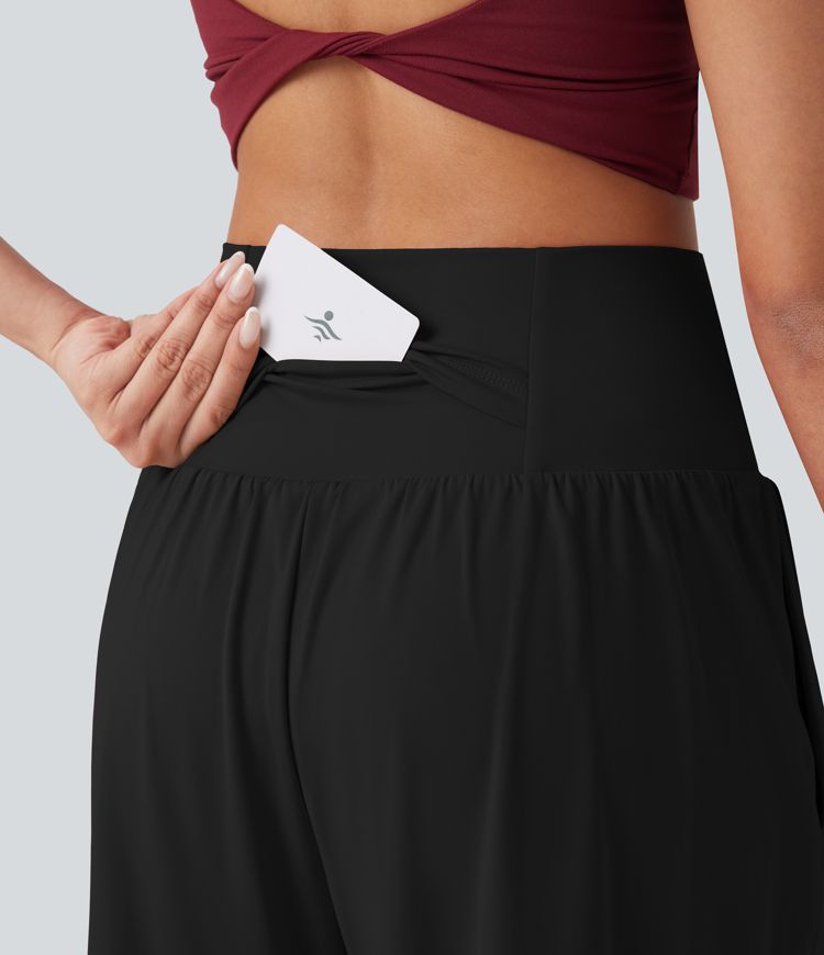 Softlyzero™ Airy Super High Waisted 2-in-1 Straight Leg Cool Touch Yoga Pants with Pockets