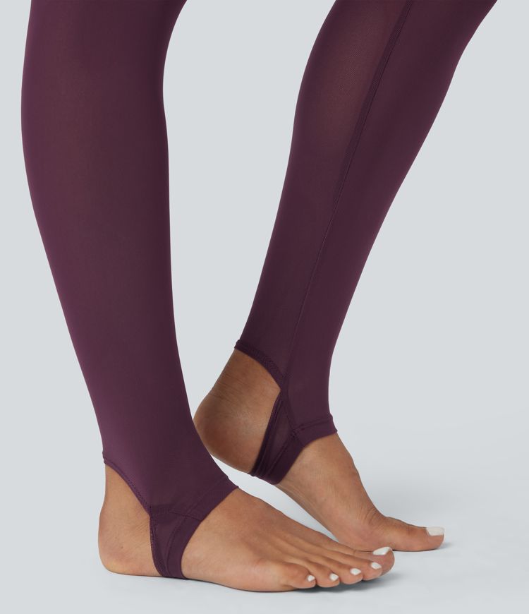 Legging à jupe étrier danse Breezeful™ 2-en-1 taille haute plissé résille contrastante séchage rapide avec poches
