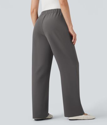 Pantalon de travail taille haute, coupe slim, avec poches